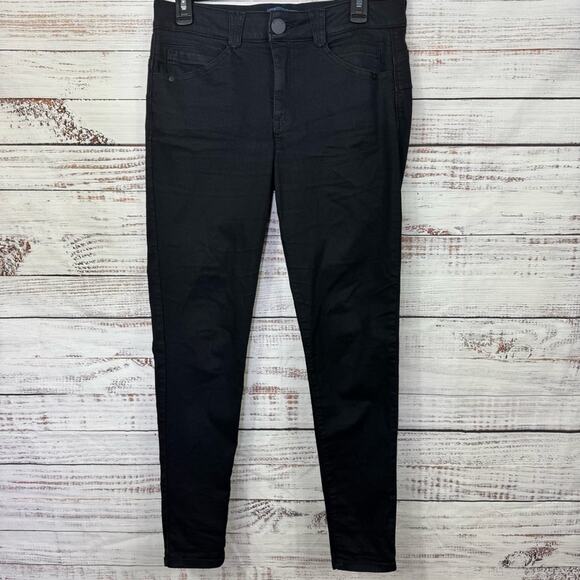 Democracy jeans sz 8 AB solution tummy control Black pull on waist Skinny Jeans - Picture 1 of 7